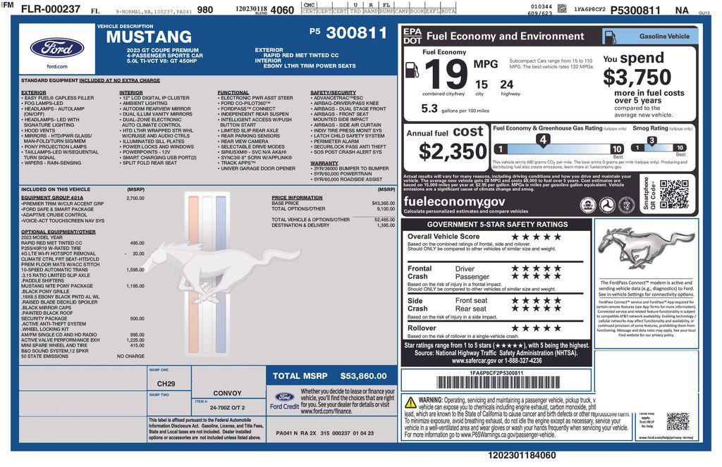 used 2023 Ford Mustang car, priced at $40,900