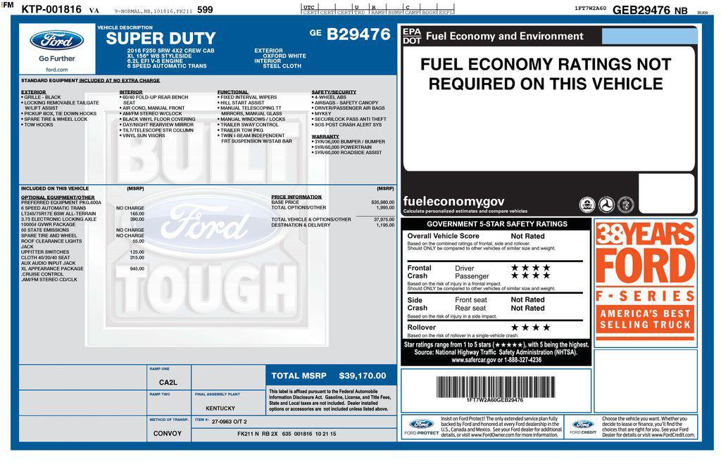 used 2016 Ford F-250 car, priced at $18,501