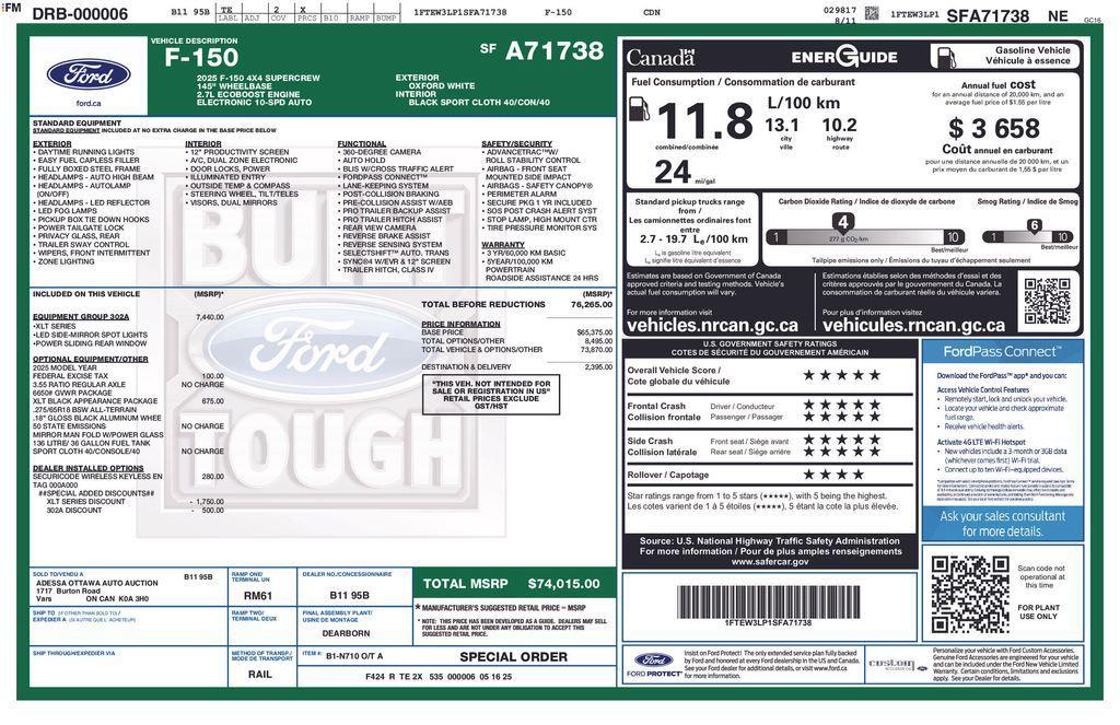 used 2025 Ford F-150 car, priced at $52,001