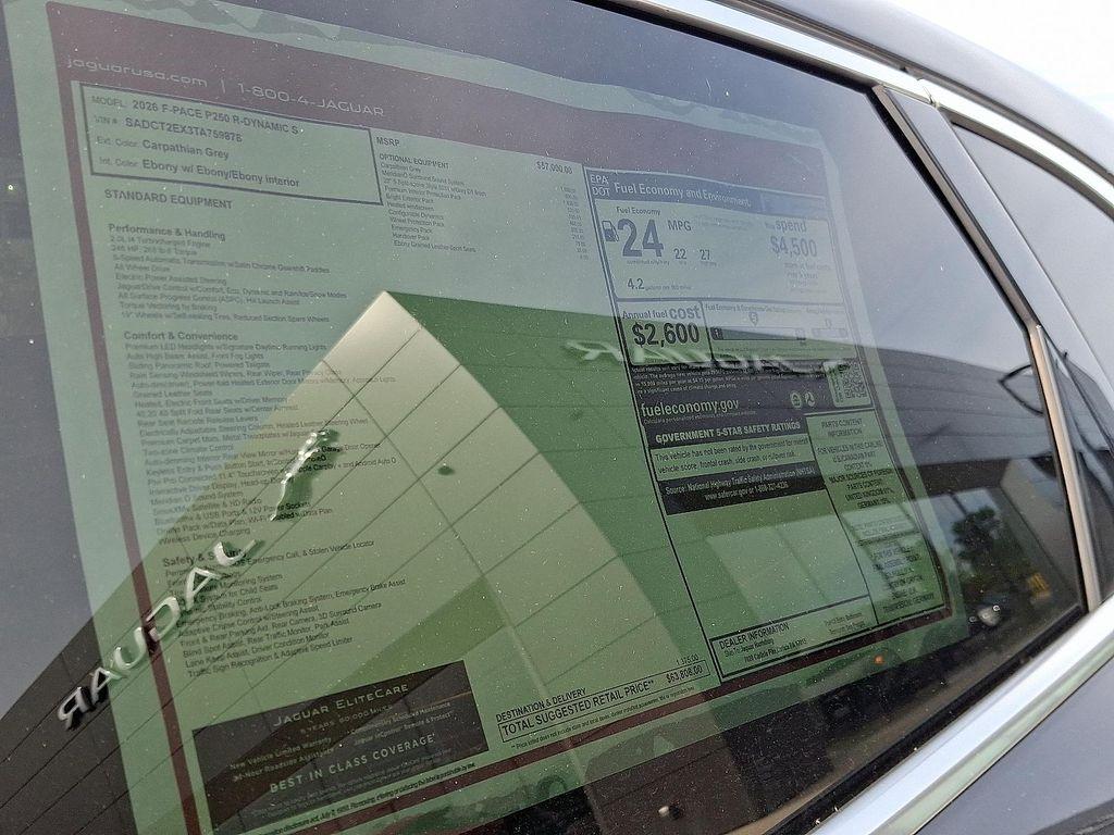 new 2026 Jaguar F-PACE car, priced at $63,808