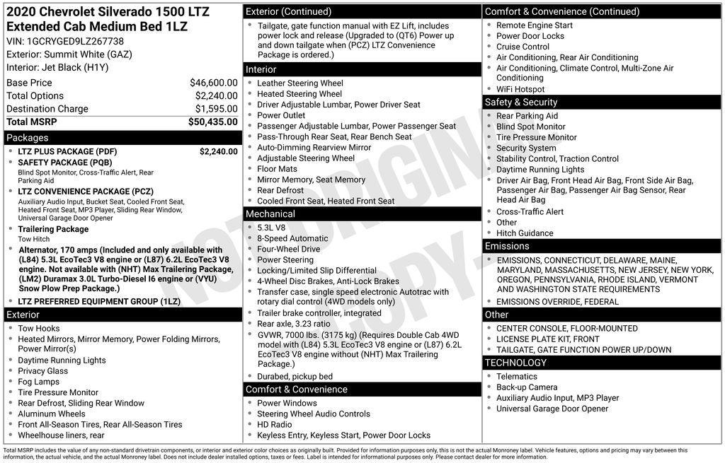 used 2020 Chevrolet Silverado 1500 car, priced at $22,900