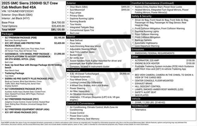 new 2025 GMC Sierra 2500 car, priced at $77,339