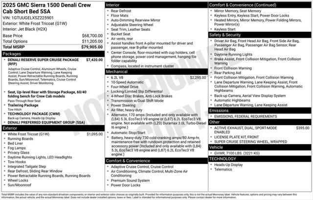 new 2025 GMC Sierra 1500 car, priced at $69,150