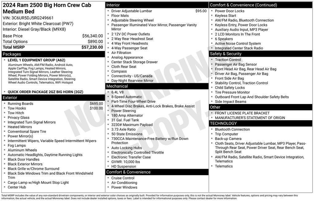used 2024 Ram 2500 car, priced at $44,000