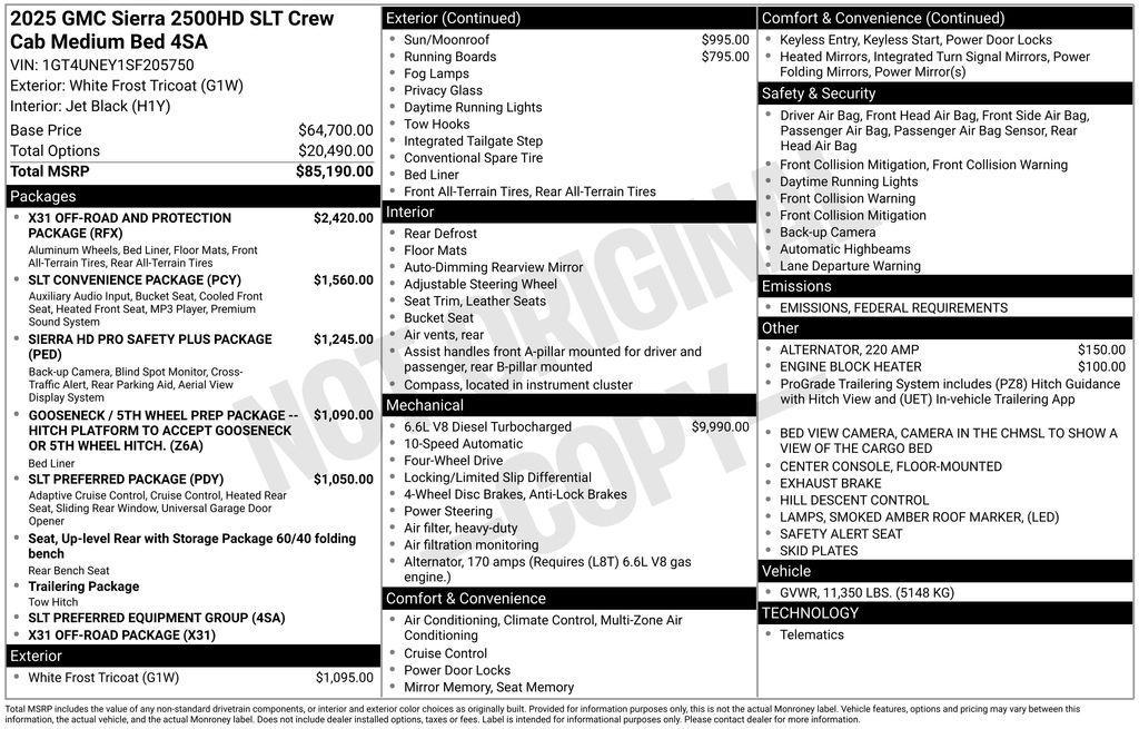 new 2025 GMC Sierra 2500 car, priced at $83,890