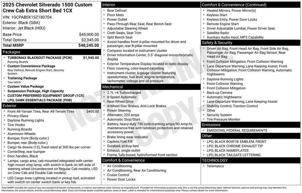 used 2025 Chevrolet Silverado 1500 car, priced at $39,500