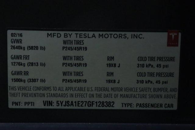 used 2016 Tesla Model S car, priced at $20,455