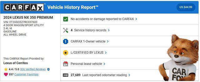 used 2024 Lexus NX 350 car, priced at $40,250