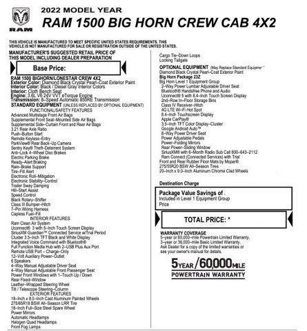 used 2022 Ram 1500 car, priced at $29,713