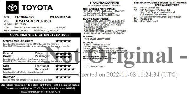 used 2023 Toyota Tacoma car, priced at $31,980