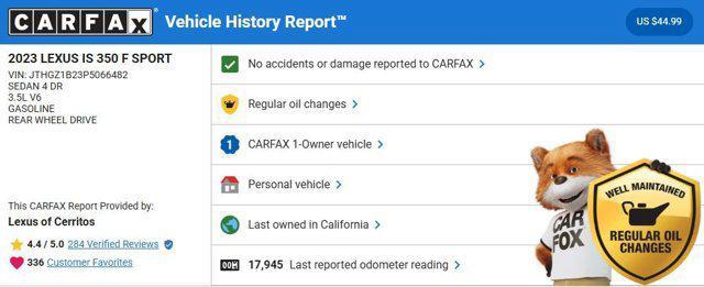 used 2023 Lexus IS 350 car, priced at $44,991
