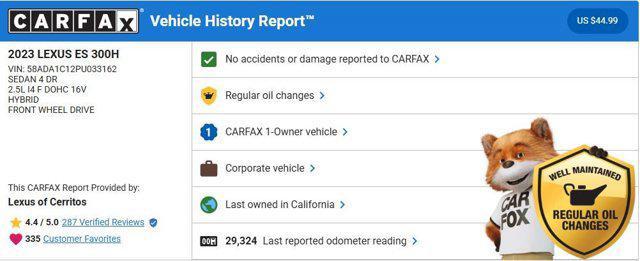 used 2023 Lexus ES 300h car, priced at $37,500