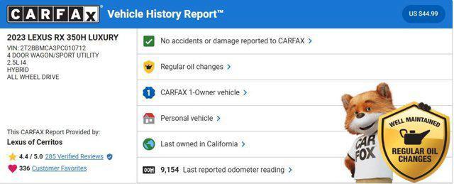used 2023 Lexus RX 350 car, priced at $57,877