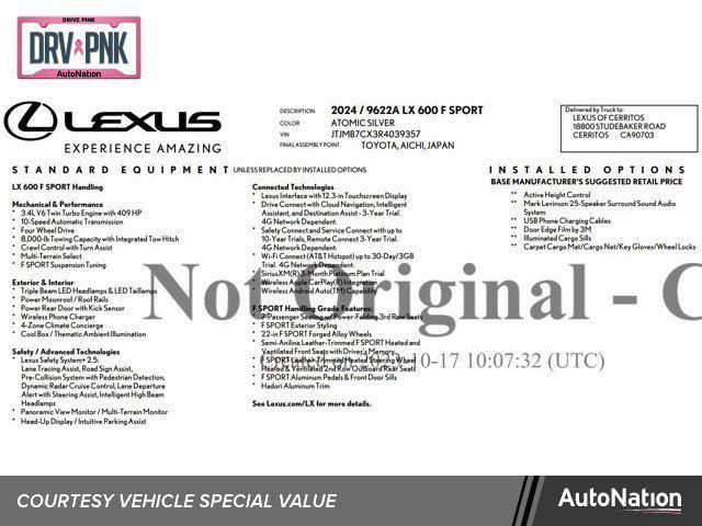 used 2024 Lexus LX 600 car, priced at $106,951