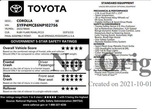 used 2022 Toyota Corolla car, priced at $21,951