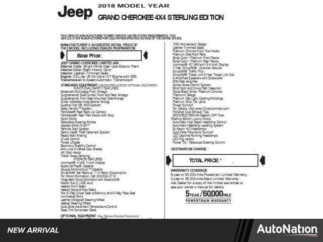 used 2018 Jeep Grand Cherokee car, priced at $18,995