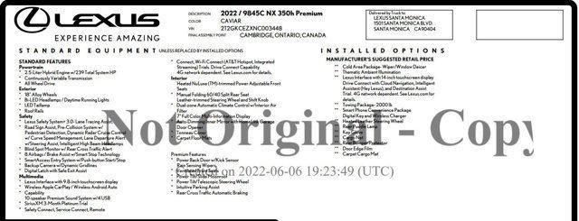 used 2022 Lexus NX 350h car, priced at $43,751