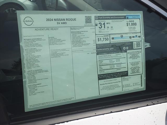 new 2024 Nissan Rogue car, priced at $36,895