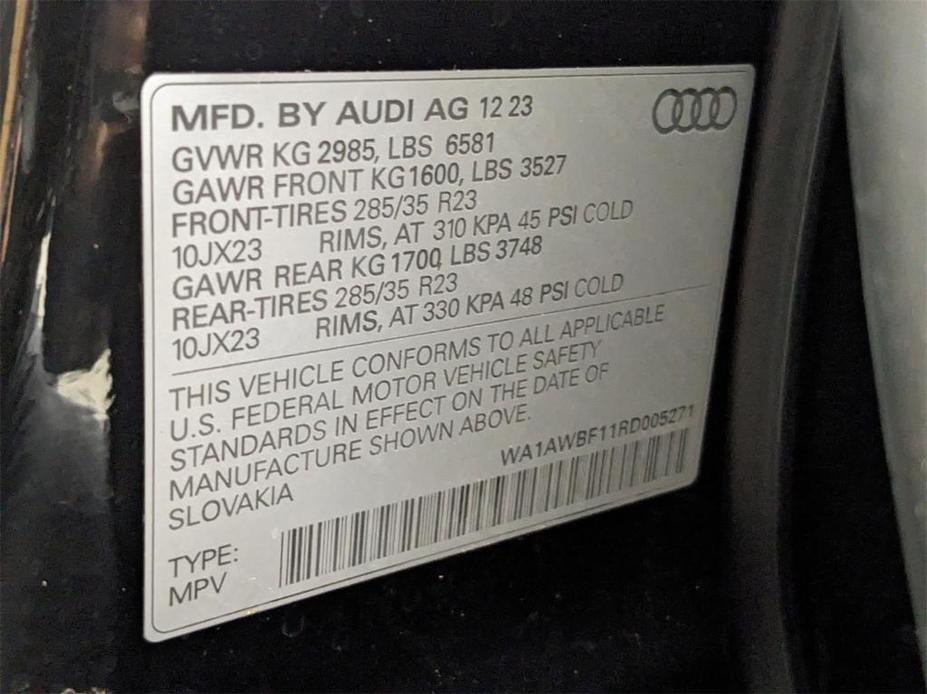 new 2024 Audi SQ8 car, priced at $110,960