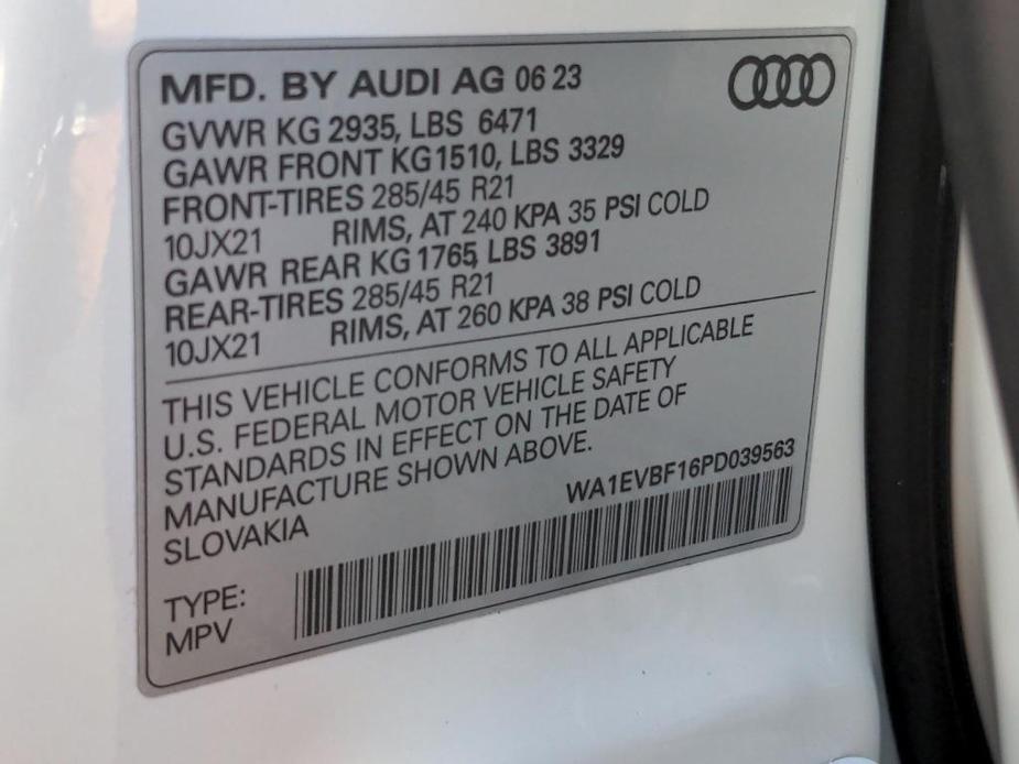 new 2023 Audi Q8 car, priced at $81,650
