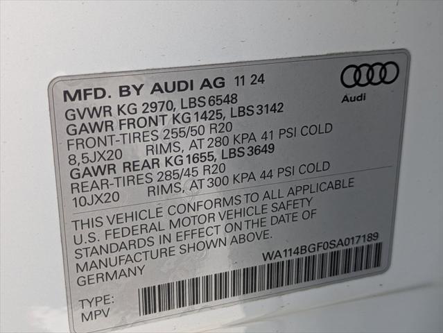 new 2025 Audi Q6 e-tron car, priced at $72,660