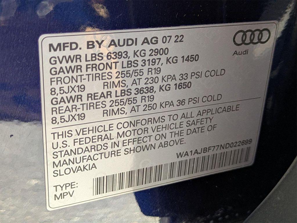 used 2022 Audi Q7 car, priced at $36,500