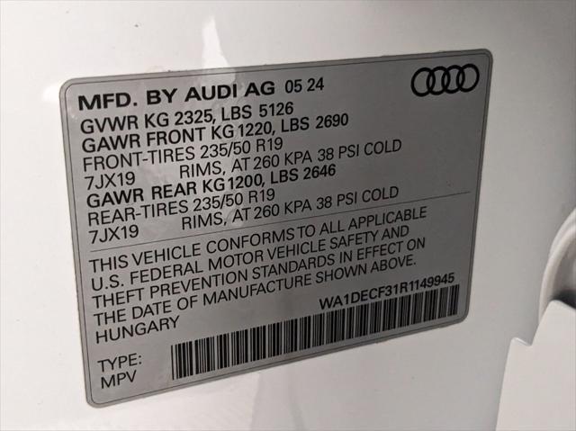 new 2024 Audi Q3 car, priced at $43,540