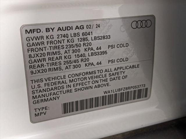 new 2024 Audi Q4 e-tron car, priced at $63,690