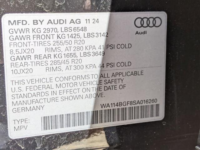 new 2025 Audi Q6 e-tron car, priced at $72,660