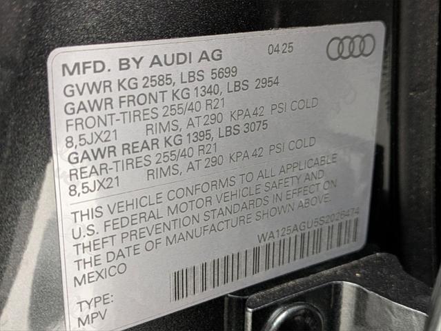 new 2025 Audi SQ5 car, priced at $73,450