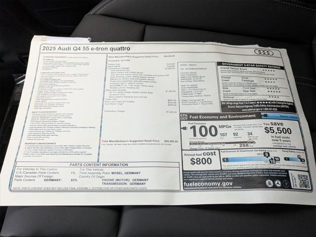 new 2025 Audi Q4 e-tron car, priced at $60,990