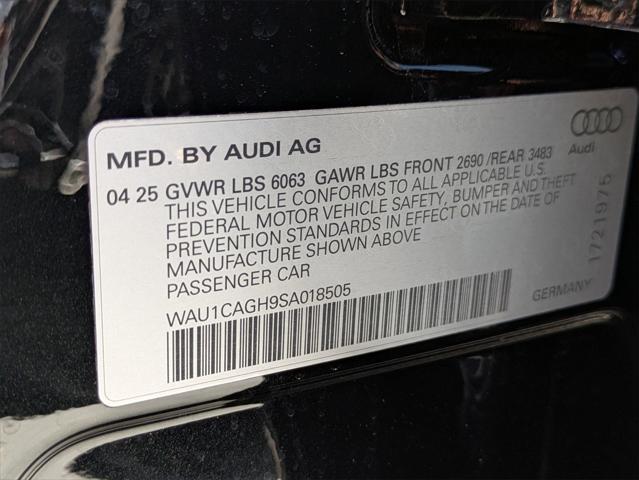 new 2025 Audi A6 e-tron car, priced at $70,785