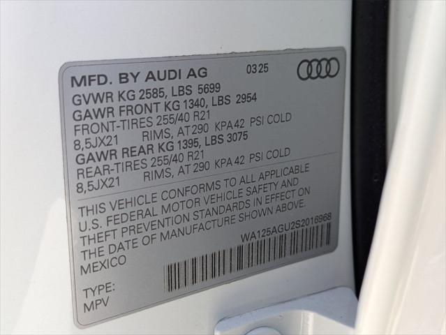 new 2025 Audi SQ5 car, priced at $74,100