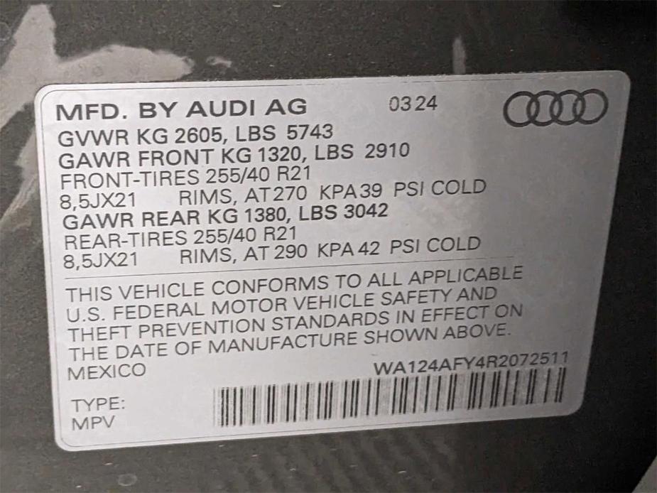 new 2024 Audi SQ5 car, priced at $73,435