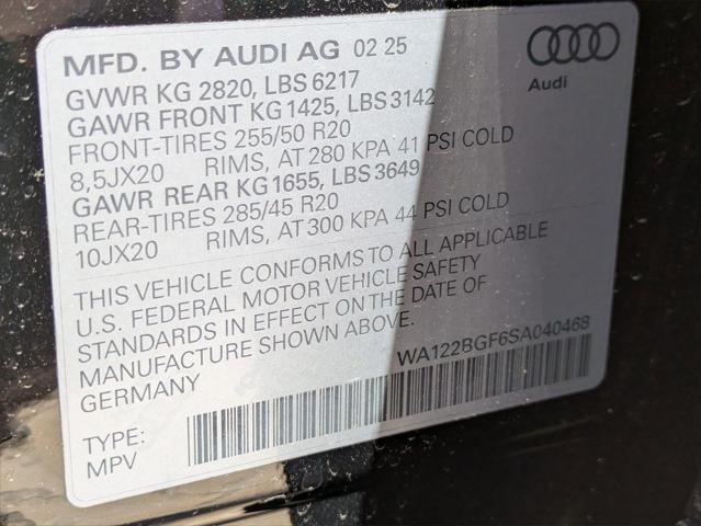 new 2025 Audi Q6 e-tron car, priced at $72,110