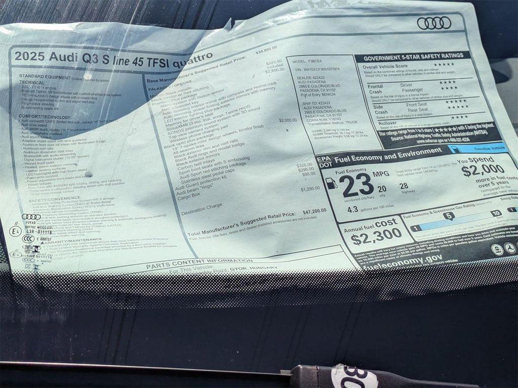 new 2025 Audi Q3 car, priced at $47,200