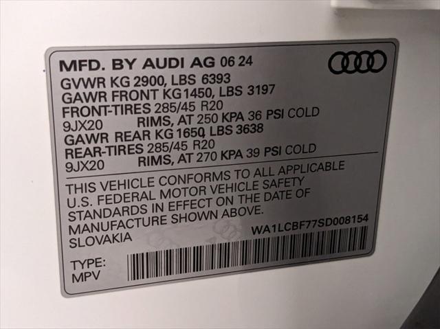 new 2025 Audi Q7 car, priced at $67,225