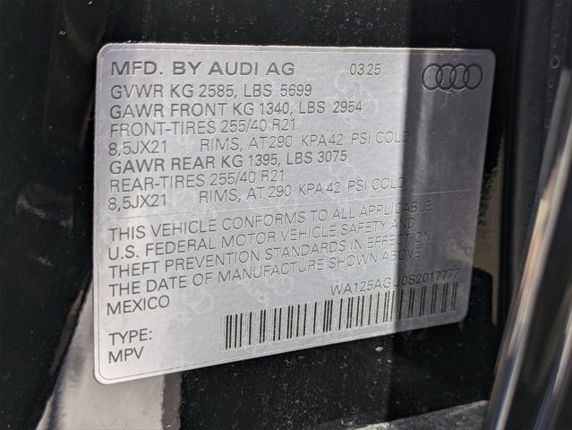 new 2025 Audi SQ5 car, priced at $74,100