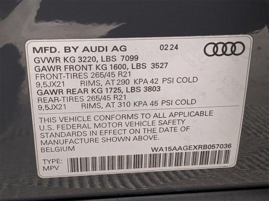new 2024 Audi Q8 e-tron car, priced at $82,925