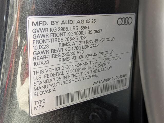 new 2025 Audi SQ8 car, priced at $112,350