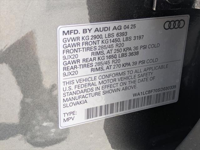 new 2025 Audi Q7 car, priced at $69,170