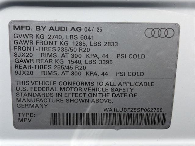 new 2025 Audi Q4 e-tron car, priced at $62,950