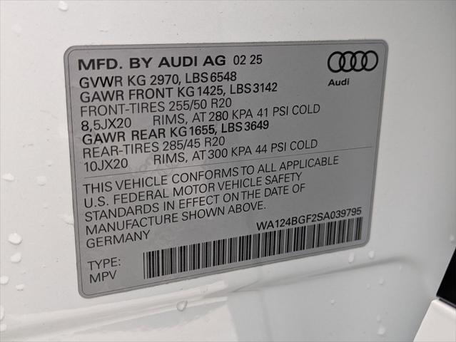 new 2025 Audi Q6 e-tron car, priced at $75,085