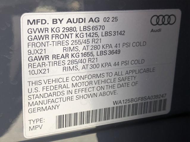 new 2025 Audi SQ6 e-tron car, priced at $81,865