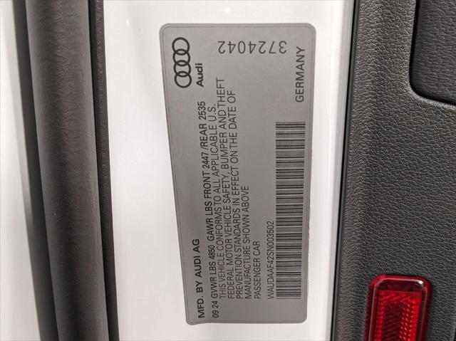 new 2025 Audi A4 car, priced at $48,075