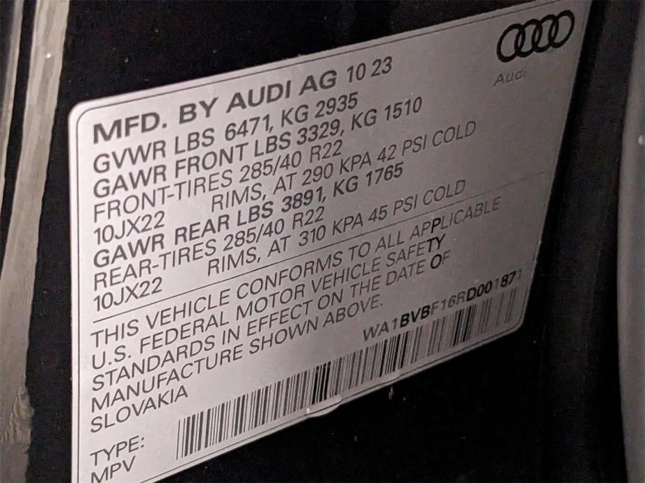 new 2024 Audi Q8 car, priced at $82,625