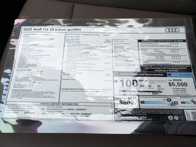 new 2025 Audi Q4 e-tron car, priced at $63,835