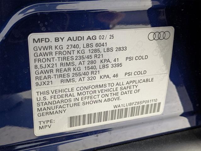 new 2025 Audi Q4 e-tron car, priced at $63,835