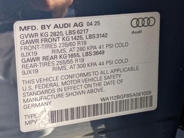 new 2025 Audi Q6 e-tron car, priced at $69,850