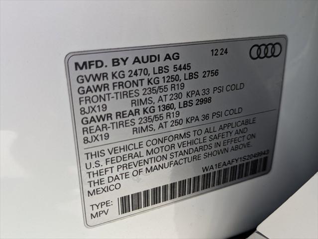 new 2025 Audi Q5 car, priced at $59,405